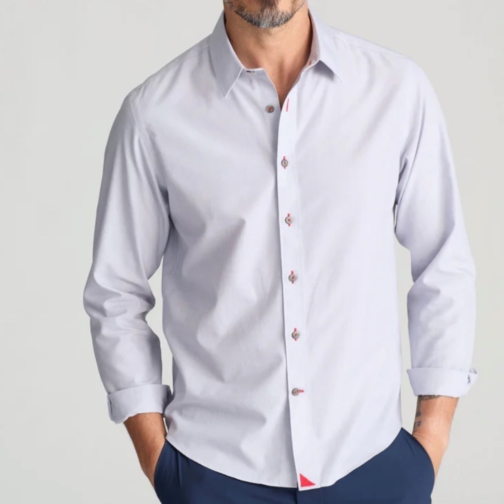 UNTUCKit Light Gray Wrinkle Free Rubican Shirt Size XXXL